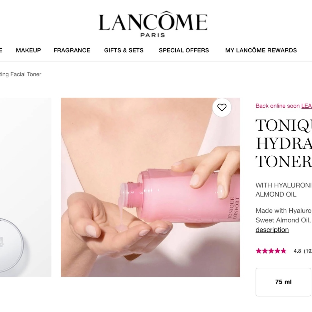 Lancome TONIQUE CONFORT HYDRATING FACIAL TONER